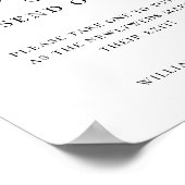 Elegant Script bruiloft bloemblaadje gooien Poster (Hoek)