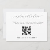 Elegant Script Bruiloft Capture the Love QR Code (Voorkant)