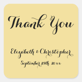 Elegant script bruiloft dank u gunst Stickers