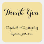 Elegant script bruiloft dank u gunst Stickers (Voorkant)