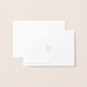 Elegant script bruiloft details behuizing zilver folie kaarten (Met envelop)