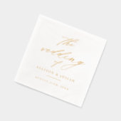 Elegant Script Bruiloft Folie Servetten (Links)