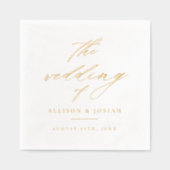 Elegant Script Bruiloft Folie Servetten (Voorkant)
