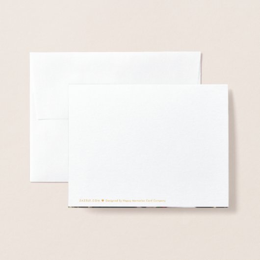 Elegant Script bruiloft foto dank u opmerking goud Folie Kaarten (Met envelop)