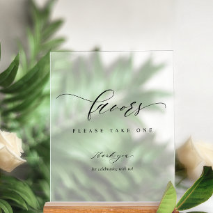 Elegant Script bruiloft gunsten Frosted stijl Acryl Bord