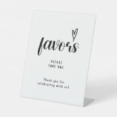 Elegant script bruiloft gunsten neem er een reclamebord met voetstuk (Voorkant)