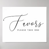 Elegant script bruiloft gunsten teken neem er een poster (Voorkant)