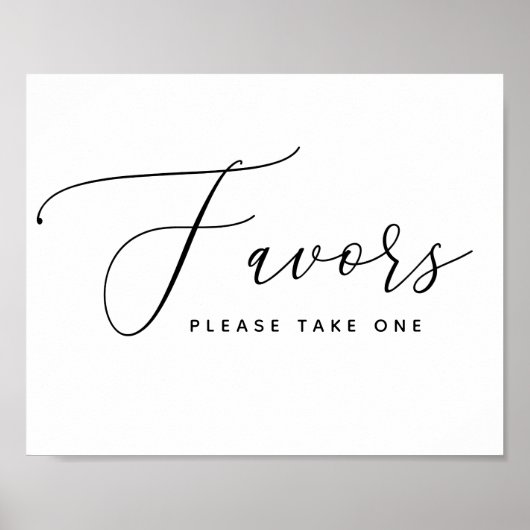 Elegant script bruiloft gunsten teken neem er een poster (Voorkant)
