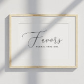 Elegant script bruiloft gunsten teken neem er een poster