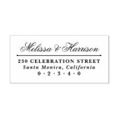 Elegant Script Bruiloft Namen Formeel Retouradres Rubberstempel (Afrduk)