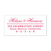 Elegant Script Bruiloft Namen Formeel Retouradres Zelfinktende Stempel (Design)