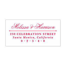 Elegant Script Bruiloft Namen Formeel Retouradres Zelfinktende Stempel