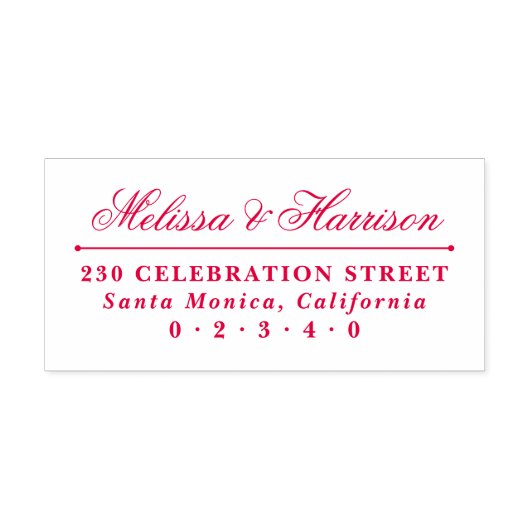 Elegant Script Bruiloft Namen Formeel Retouradres Zelfinktende Stempel (Design)