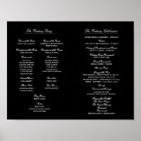 Elegant script bruiloft programma binnen downloade