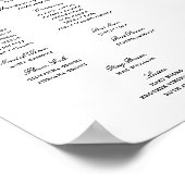 Elegant script bruiloft programma binnen downloade poster (Hoek)