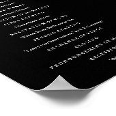 Elegant script bruiloft programma binnen downloade poster (Hoek)