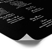 Elegant script bruiloft programma binnen downloade poster (Hoek)