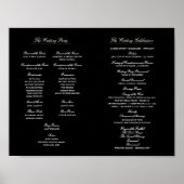 Elegant script bruiloft programma binnen downloade poster (Voorkant)