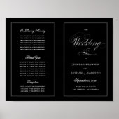 Elegant script bruiloft programma buiten downloade poster (Voorkant)