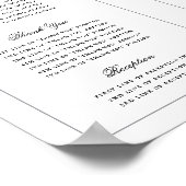 Elegant script bruiloft programma buiten downloade poster (Hoek)