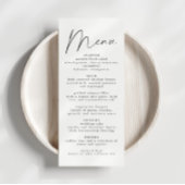 Elegant Script Bruiloft Receptie Diner Menu