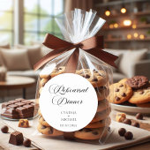 Elegant Script bruiloft repetitie diner Ronde Sticker