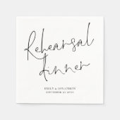 Elegant Script bruiloft repetitie diner Servet (Voorkant)