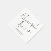 Elegant Script bruiloft repetitie diner Servet (Hoek)