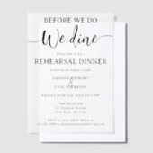 Elegant Script bruiloft repetitie diner Vellum Uitnodigingen (Offset)