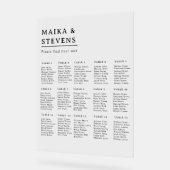 Elegant Script Bruiloft Tafel Zitgrafiek Acryl Bord (Hoek)