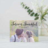 ELEGANT SCRIPT BRUILOFT VOOR ALTIJD DANKBAAR BRIEF BRIEFKAART (Staand voorkant)