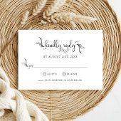 Elegant script bruiloft vriendelijk Replay RSVP-ka RSVP Kaartje