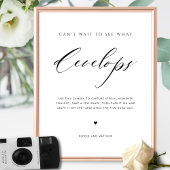 Elegant Script Bruiloft Wegwerp Camera Bord Poster