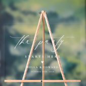 Elegant script bruiloft welkom acryl teken bord (Neutraal)