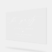 Elegant script bruiloft welkom acryl teken bord (Hoek)