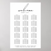 Elegant Script bruiloft welkom zitgrafiek Poster (Voorkant)