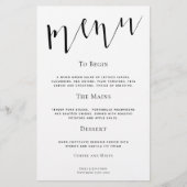 Elegant script bruiloftsmenu in elke kleur binnen  (Voorkant)