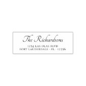 Elegant Script Bruiloftsshower Retouradres Zelfinktende Stempel (Design)