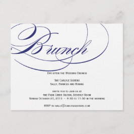 Elegant Script Brunch Invitation - marine Kaart