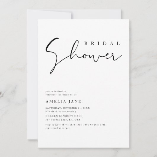 Elegant Script Budget Trouwen Vrijgezellenfeest Fo Kaart (Voorkant)