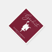 Elegant Script Burgundy Graduparty Servet (Hoek)