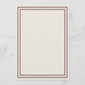 Elegant Script Burgundy Red Formal Wedding  Kaart (Achterkant)