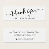 Elegant script business Bedankt dat je kaart hebt  (Voorkant /achterkant)