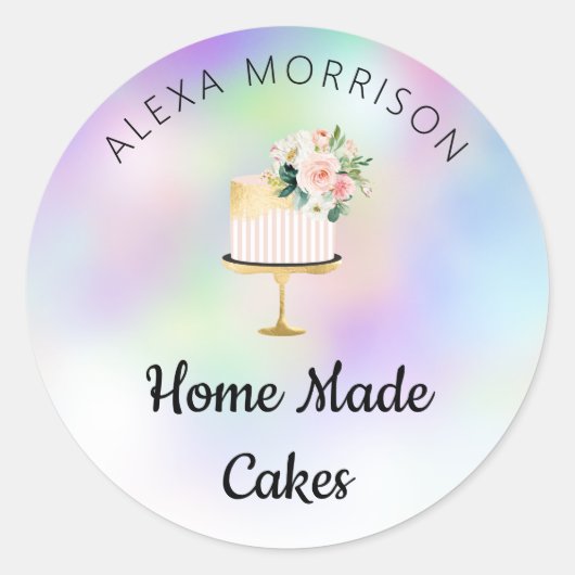 elegant script cake label (Voorkant)