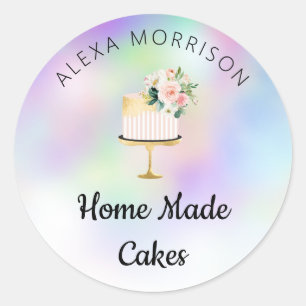 elegant script cake label