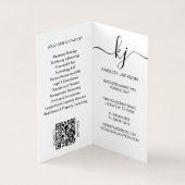 Elegant Script Calligrafie Monogram Logo & Foto Visitekaartje (Binnen)