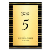 Elegant Script Calligrafie Zwart En Gouden Sjabloo Kaart (Achterkant)