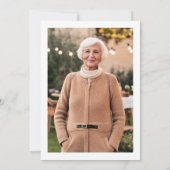 Elegant Script Calligraphy 75th Birthday Photo Kaart (Achterkant)