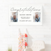 Elegant Script Calligraphy Afstuderen 2 Foto Spandoek (Insitu)