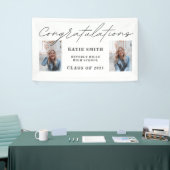 Elegant Script Calligraphy Afstuderen 2 Foto Spandoek (Beurs)